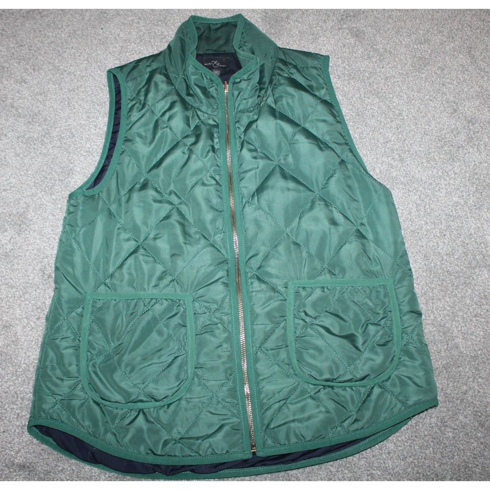 Womens Puffer Jacket Vest Size M Medium Market & Spruce Pine Green